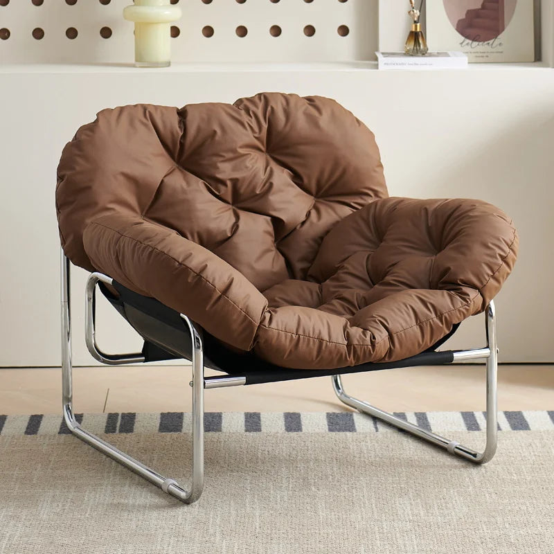 New Leather Living Room Armchair Adjustable Recliner Chairs Comfortable Backrest Chair Light Living Room Furniture，Lazy Sofa