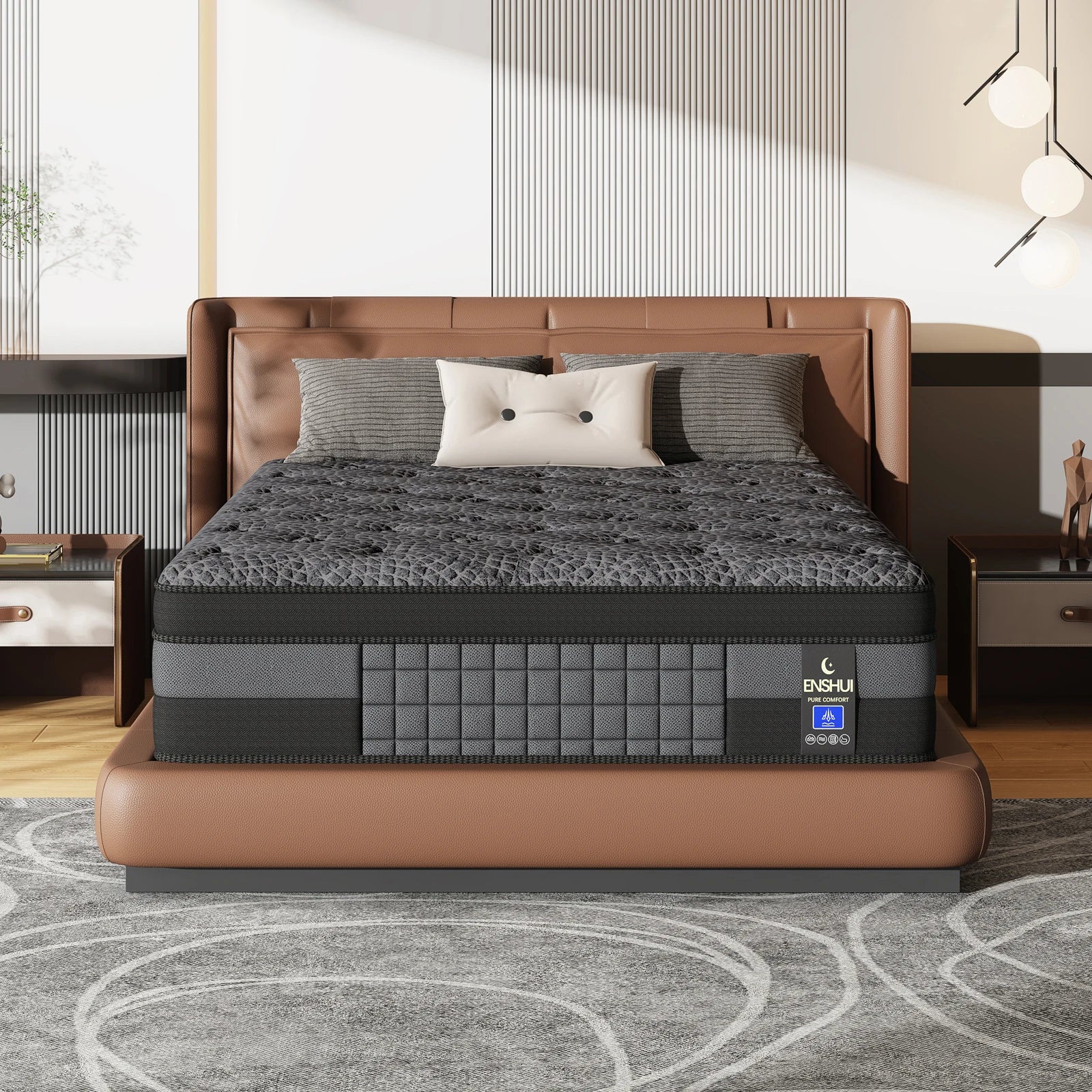 Twin Full Queen King Mattress Gel Memory Foam Hybrid Mattress Back Pain Relief Feel Pocket Spring Hydird Mattress In A Box