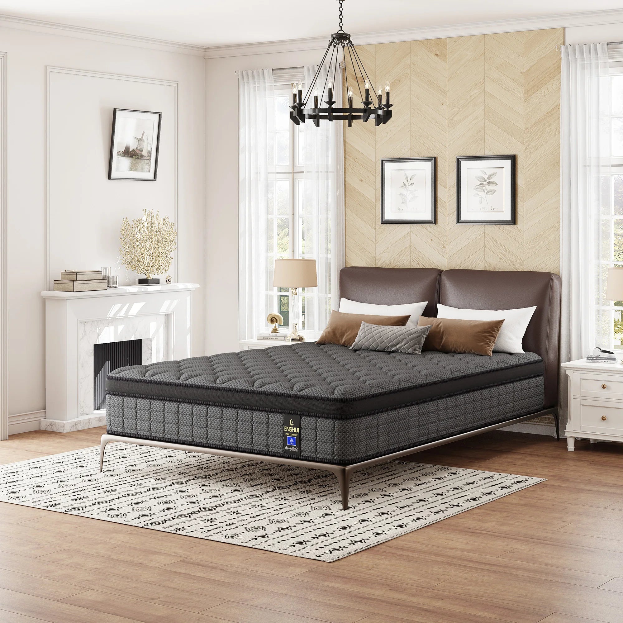Twin Full Queen King Mattress Gel Memory Foam Hybrid Mattress Back Pain Relief Feel Pocket Spring Hydird Mattress In A Box